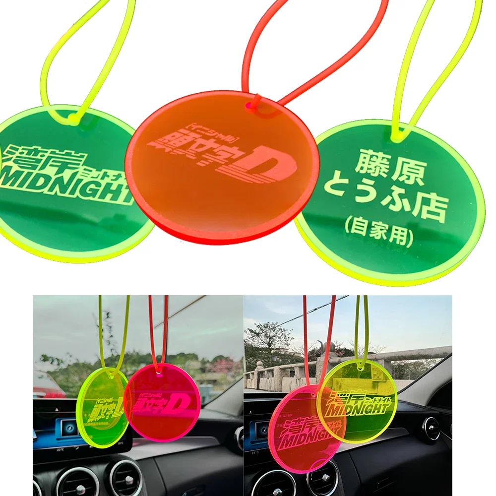 

Initial D JDM Style Car Rearview Mirror Fashion Pendant Car Decoration Fujiwara Tofu Shop Acrylic Auto Ornament Accessories