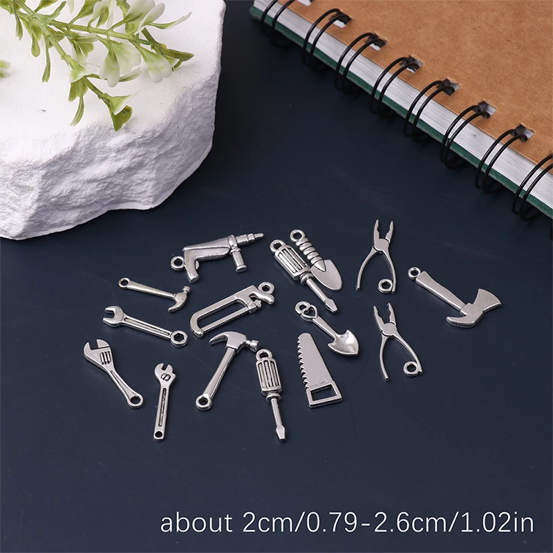 15pcs/set Dollhouse Miniature Repair Kits Accessories Miniature Hammer Wrench Scissors Doll House Furniture Scene Decoration