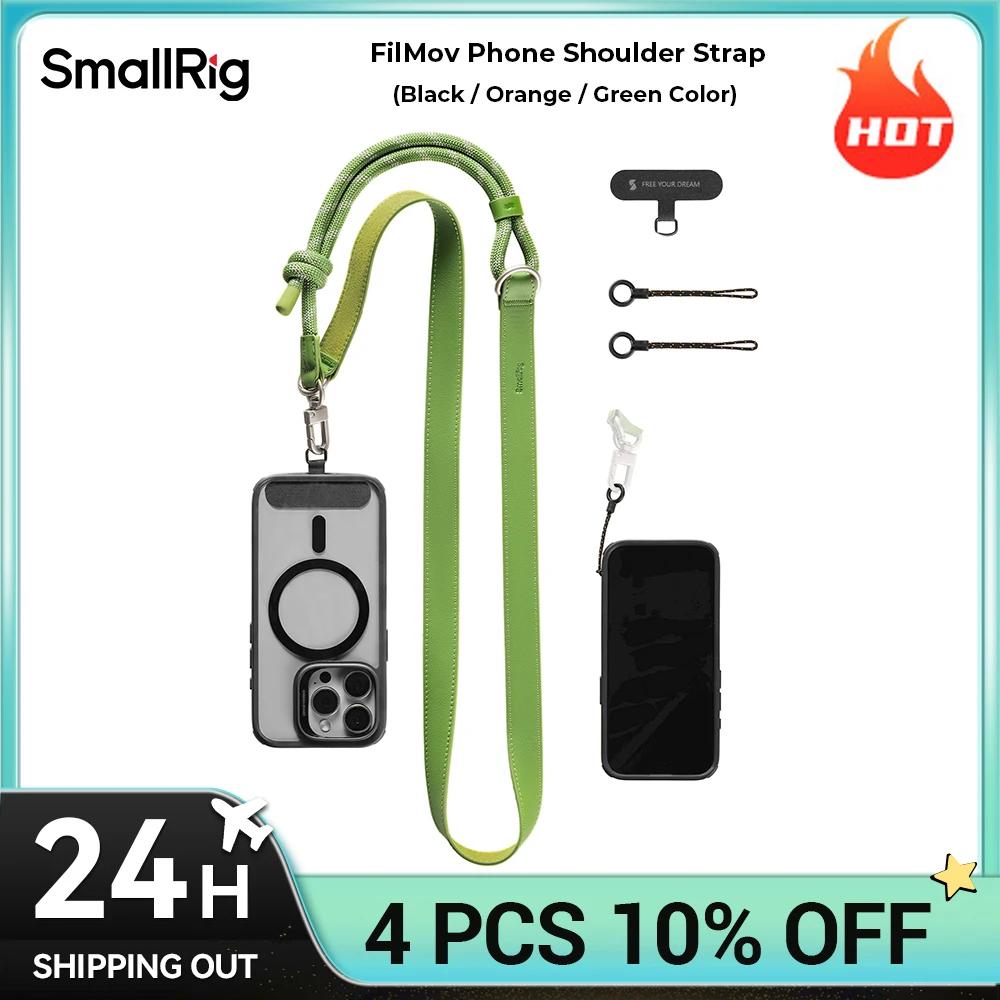 

Универсальный плечевой ремень для телефона SmallRig FilMov для iPhone для Android, регулировка длины, установка без инструментов, 3 цвета, можно выбрать