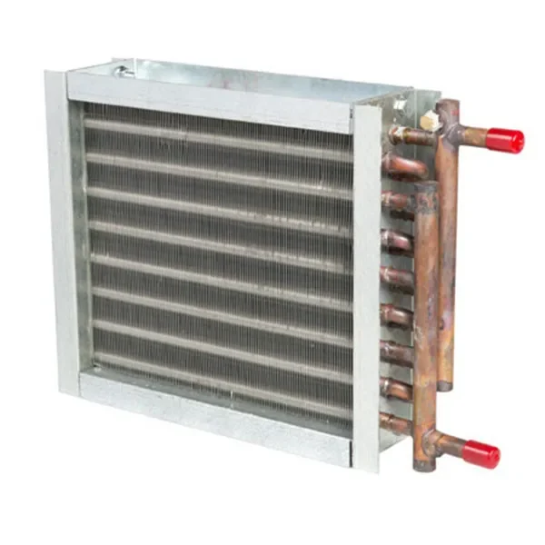Aluminum fins and copper tube water-to-air heat exchanger exchange tools