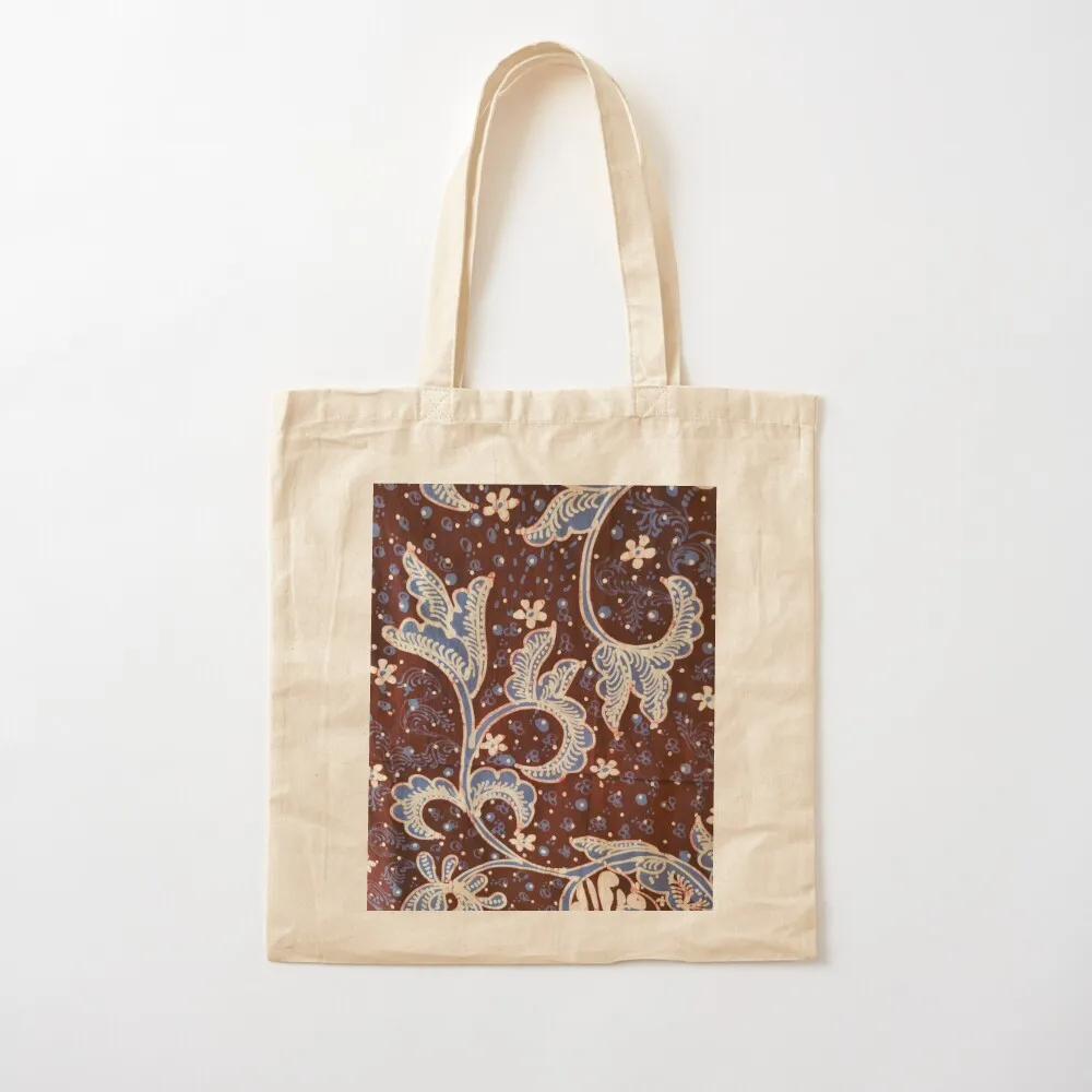 Indonesia handmade hand-drawn batik tulis cotton plants lereng Lasem Tote Bag cloth bag woman cute tote bag