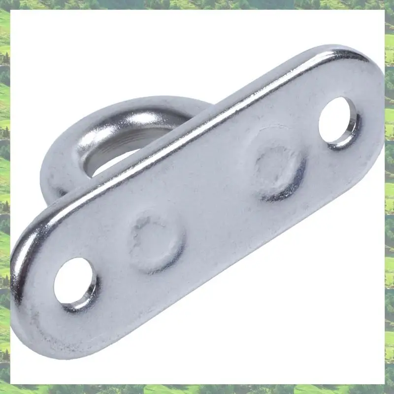 Flash Trend 40 Uds 5Mm 304 acero inoxidable almohadilla oblonga placa de ojo grapa anillo gancho