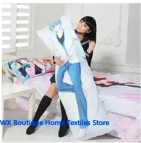 الأزرق الأرشيف Dakimakura أنيمي Sunonara Syunn وسادة حالة العناق.. Peachskin الفراش غطاء الوسادة