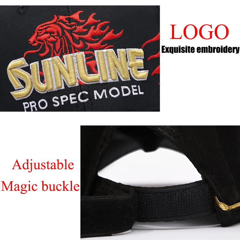 Sunline Fishing Cap for Men Summer Sun Protection Adjustable Fishing Hats Breathable Snapback Baseball Cap Outdoor Sport Cap