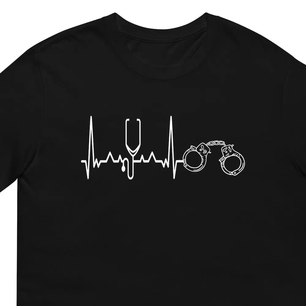 Heartbeat Heat Rate Correctional Nurse T Shirt For Man Woman Prison