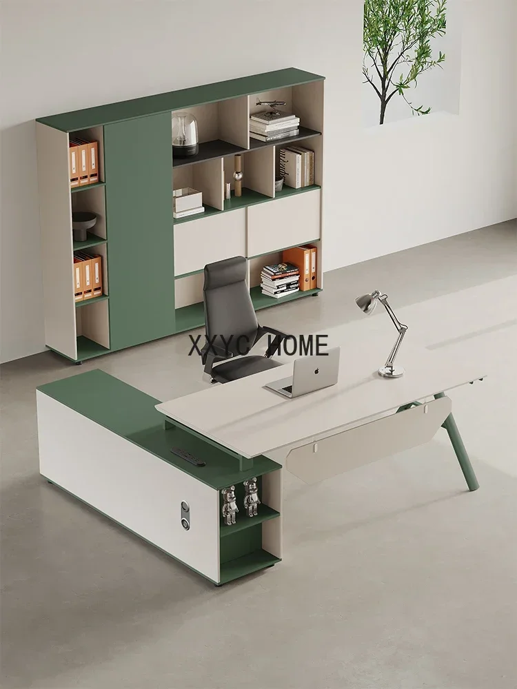 

Простой современный комплект: офисный стол и стул, элегантный офисный стол в стиле лёгкой роскоши