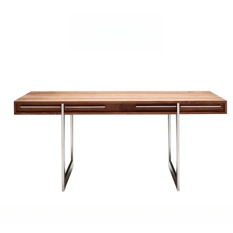 

Minimalist desk black walnut simple solid wood simple desk home customization