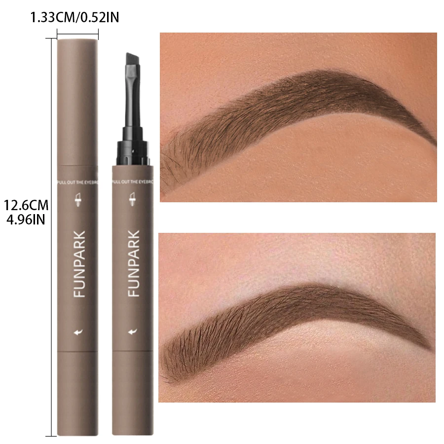 2 in 1 Eyebrow Pencil  Professional Cosmetics for Women Waterproof Eyebrow Tatto Brush Long Lasting Eyebrown Pen Korean Makeup