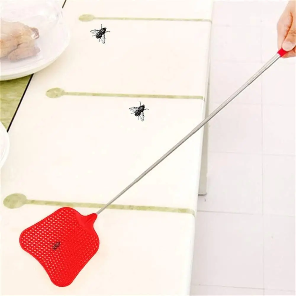 Durable Fly Swatters Heavy Duty Plastic Telescopic Fly Swatter Stainless Steel Extendable Fly Swatters