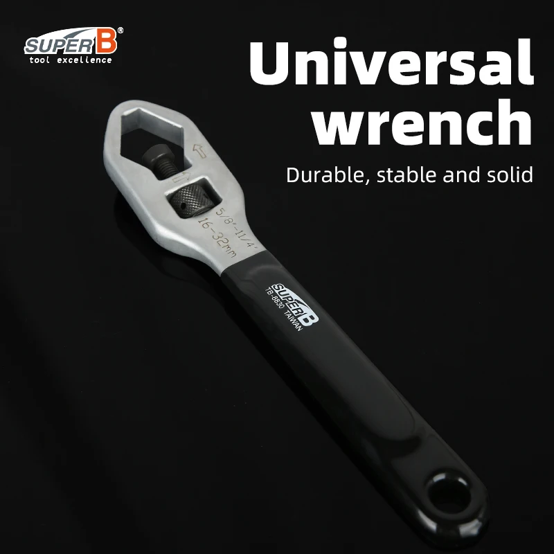 SUPER B TB-8830 16~32 mm Universal Wrench To Hold Bicycle Freewheels And Lockring Removers Securely For Removal ＆ Installation