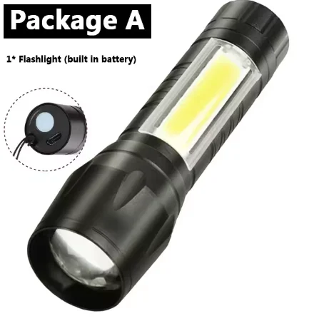 Portable Rechargeable Zoom LED Flashlight XP-G Q 5 Flash Light Torch Lantern 3 Lighting Modes Camping Light Mini Led Flashlight