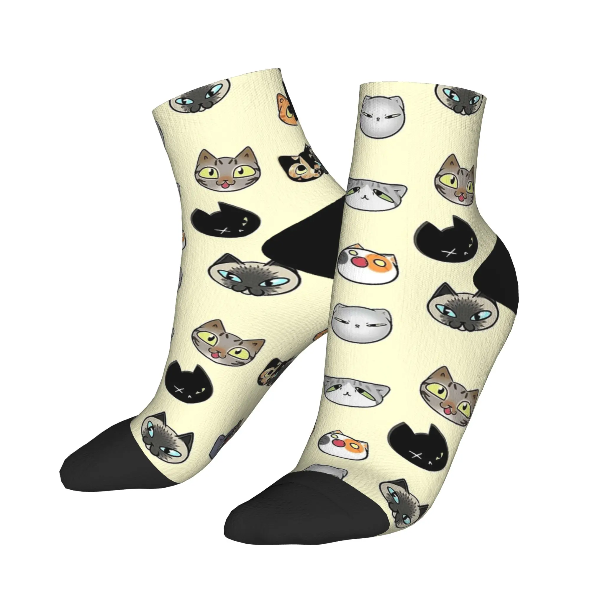 Men's Casual Socks Just a bunch of cats Anti Slip Quality Sock Spring  Leisure Graphic Cycling Socks
