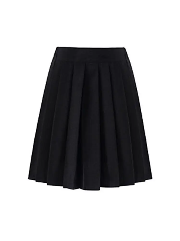 Japanese Preppy Style Women Elastic Waist Long Midi Skirt Ladies Fashion Party Skirt Female Pleated Girls School Uniform Skirt