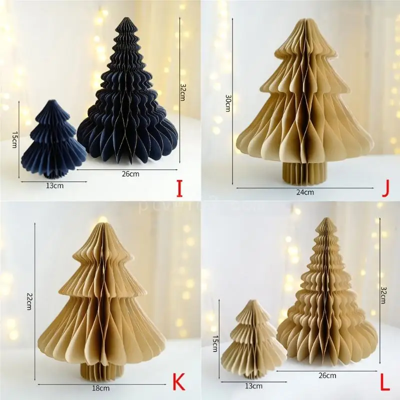 Elegante papieren sculpturen bureau-top kerstboom magnetisch voor feestelijke vakantie handwerk partij decor ornament