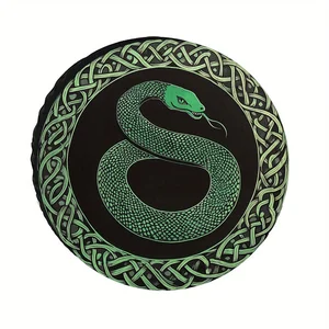Green Celtic Snake Tire Cover Durable Polyester Dust Protector for Car RV Camper Truck