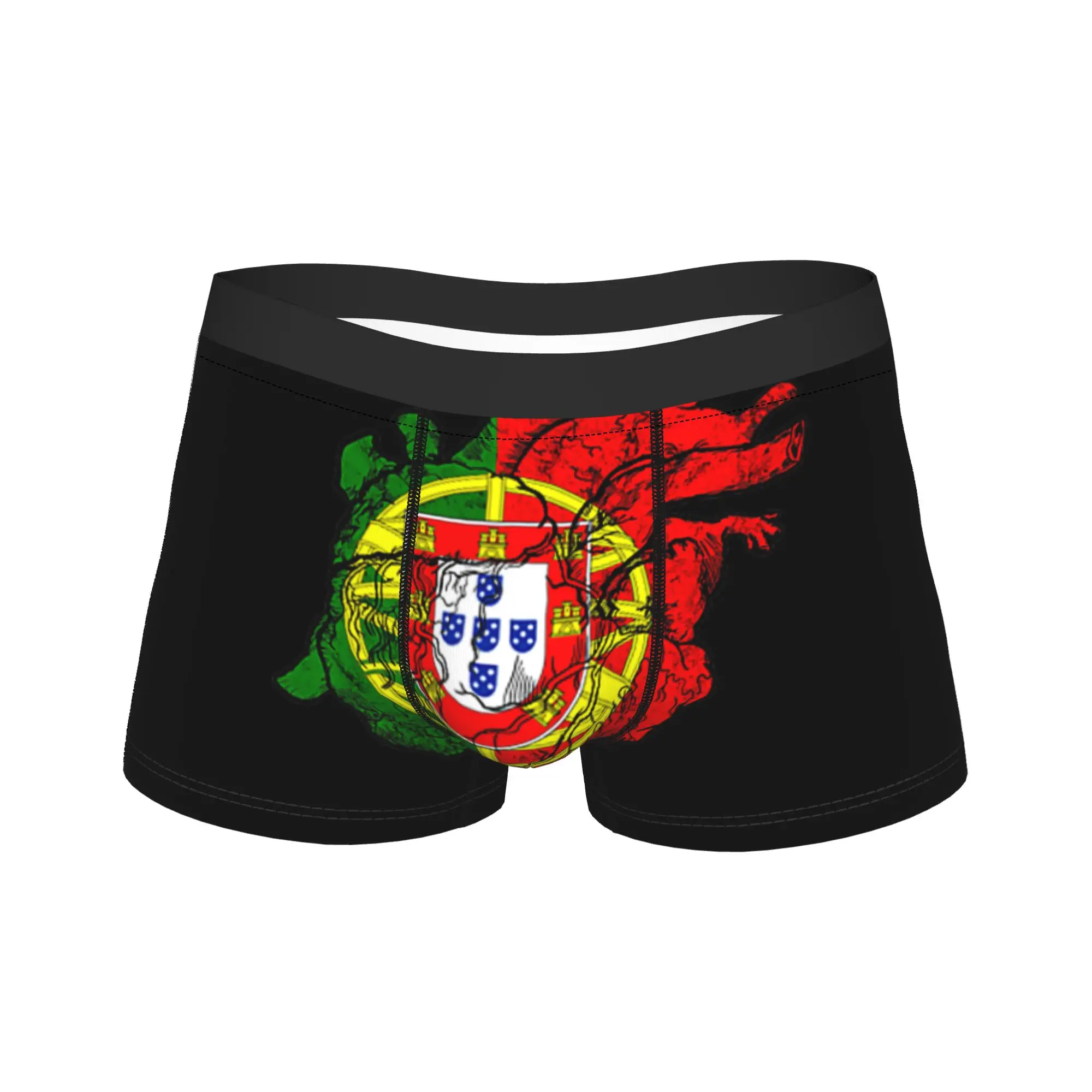 Portugal Flag  Underwear  Custom DIY Boxershorts Quality Men's Underpants Breathable Shorts Briefs Gift Idea