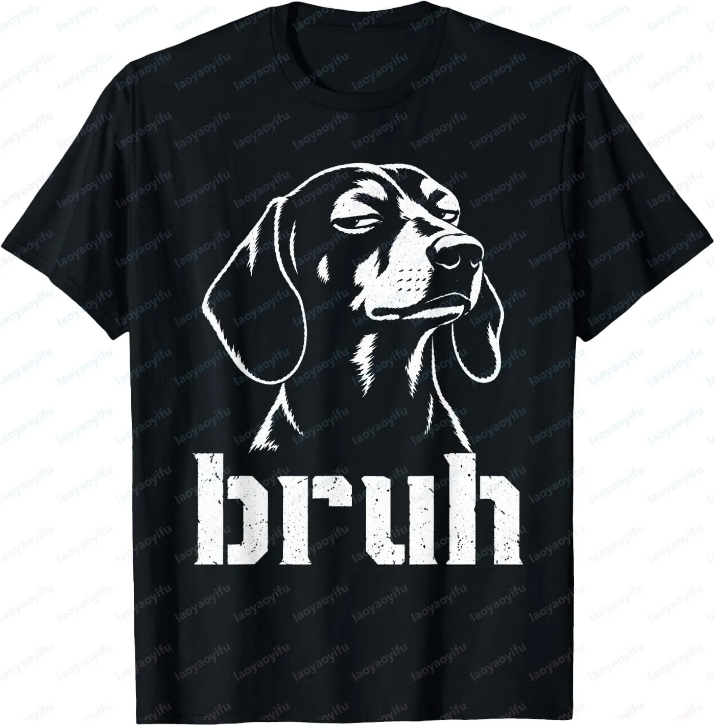 Bro, Funny Dachshund Meme Graphic Dog Mom Dachshund Lovers T-Shirt - Unisex T-shirt, Short-sleeved Round-neck Stylish Shirt