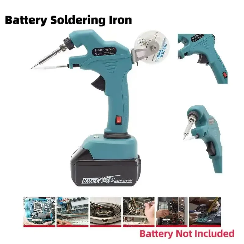 30W Battery Cordless Soldering Iron Kit for Makita 18v  Lithium-ion Welding Gun 30W With Ceramic Heater Welding（No battery）