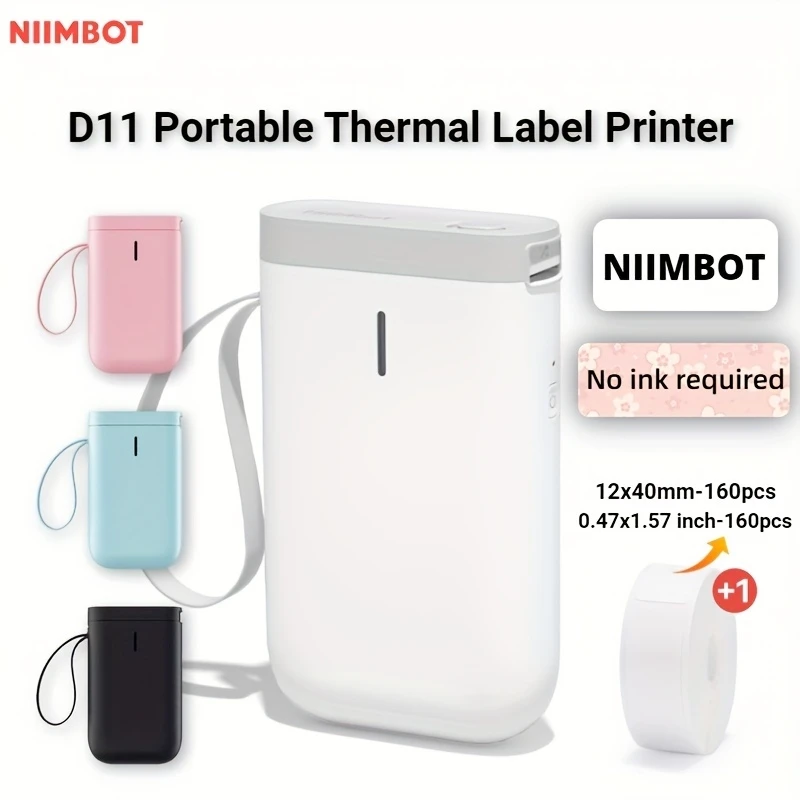 Quality product NIIMBOT D11 Thermal Label Maker Machine Portable , No Ink Wireless Technology for Office Home