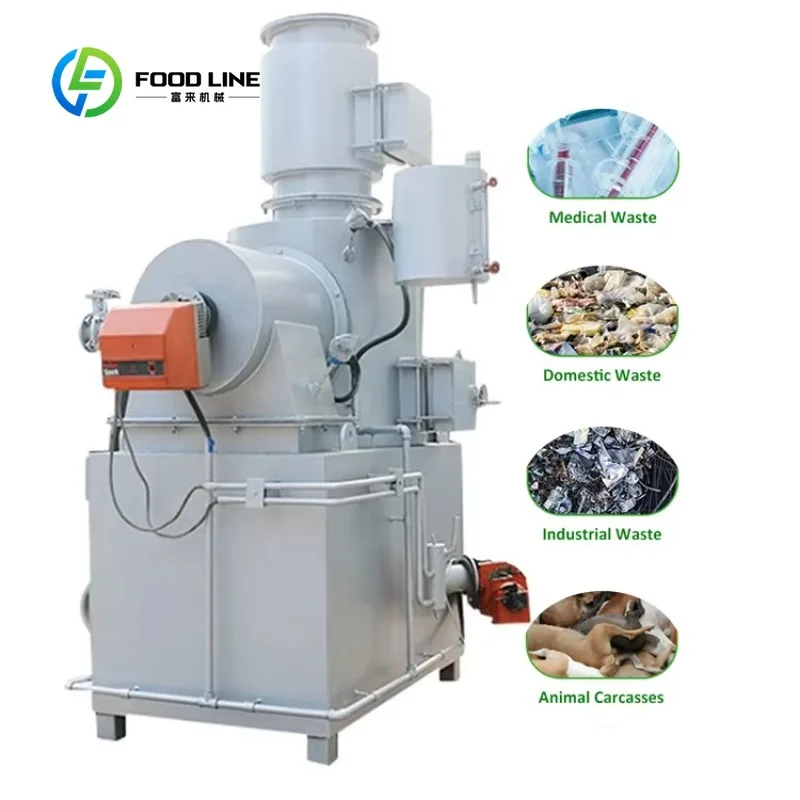 Customized Mobile Animal Incinerator Smokeless Multifunction Mini Pet Crematorium Durable Waste Treatment Machinery