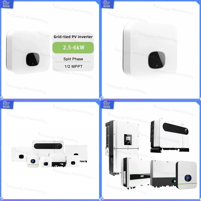 Grid Tied Solar Inverter 2500W 3000W 4000W 5000W 6000W Split Phase 120V 240V MPPT PV Converter US Stock Off Grid Hybrid Power