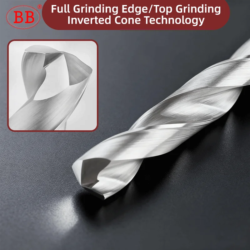 BB Carbide Drill Diameter 6.19-7.91mm Uncoated PRO Bit Aluminum Hole Drilling 3xD Cutting External Cooling CNC Tool BF2055