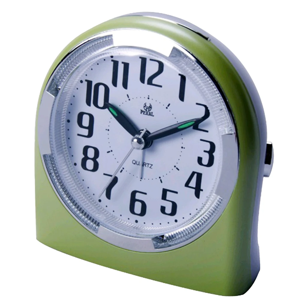 Battery Operated Digital Alarm Clock with Luminous Hands Snooze Feature Lightweight Plastic for Bedside