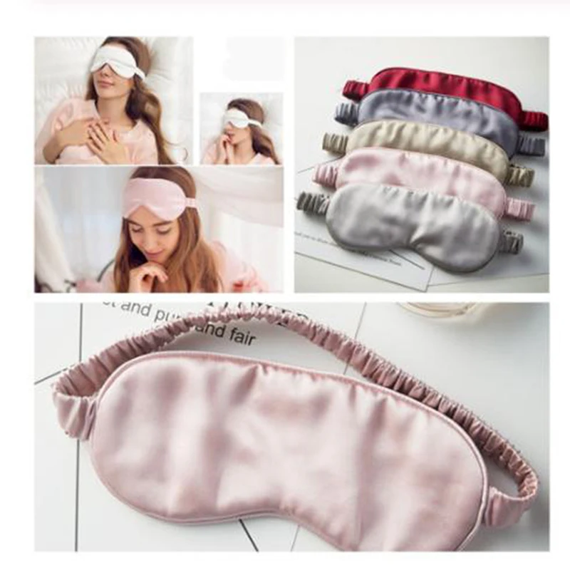 【Double-Side Pure Silk EyeShade Sleeping Eye Cover Eyepatch Health Sleep Shading】