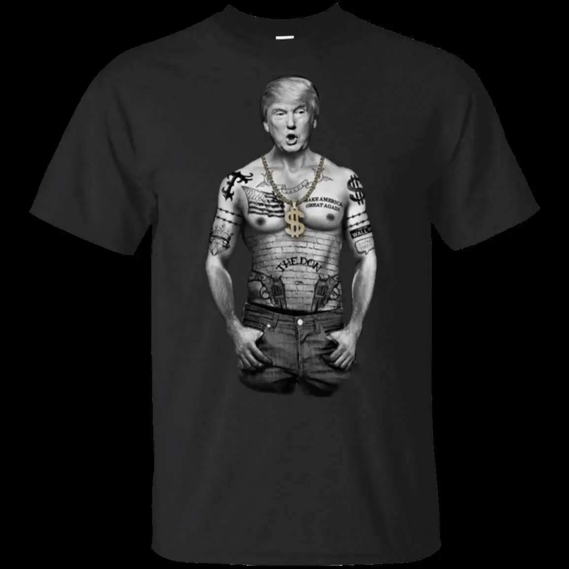 Gangster Gangsta Donald Trump for President 2024 Party T-Shirt 100% Cotton O-Neck Short Sleeve Casual Mens T-shirt Size S-3XL