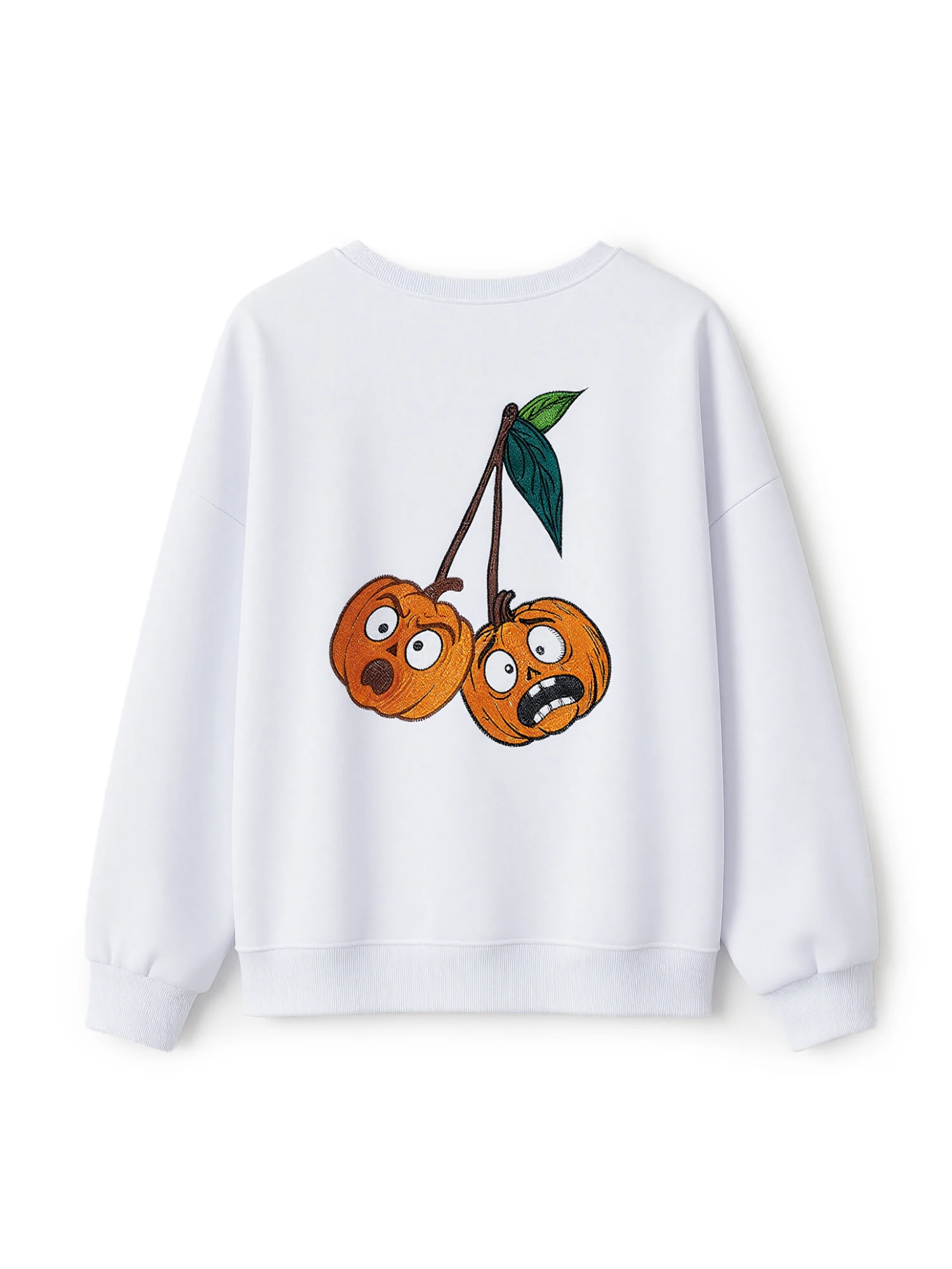 سويت شيرت نسائي بأكمام طويلة ورقبة دائرية وطبعة جرافيك، بلوفر كاجوال بقلنسوة مع زخرفة مضلعة وجيوب جانبية