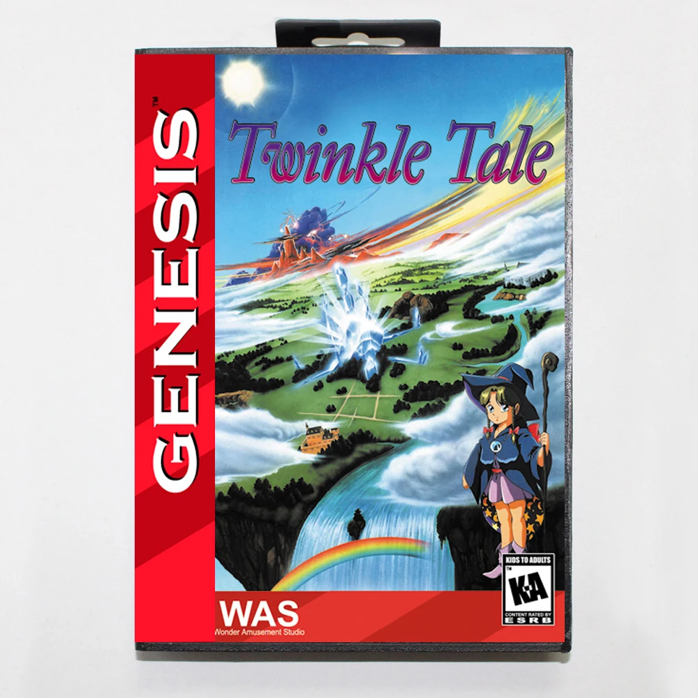 Twinkle Tale MD Game Cartridge with USA Box for 16 Bit Sega Megadrive Genesis System