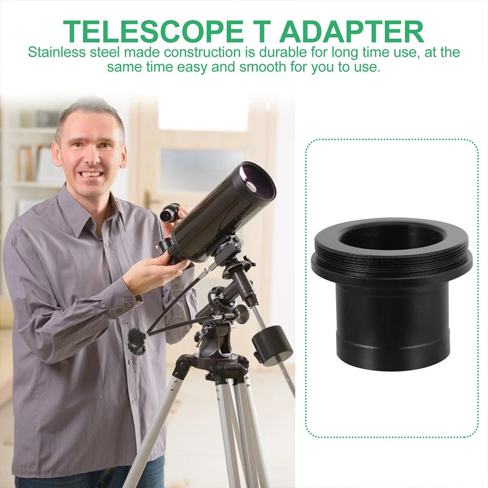 

2 Pcs Telescope Accessory Adapter Eyepiece Holder Telephone Spotting Black Stainless Steel