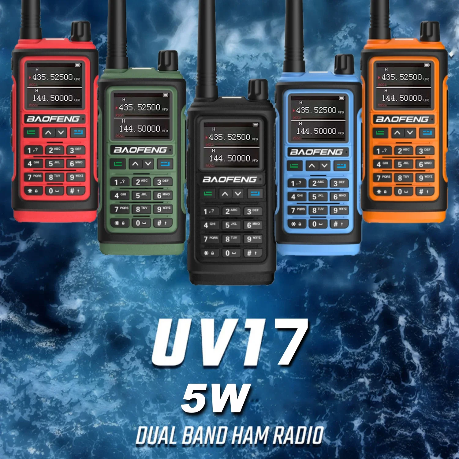 Baofeng toko resmi UV-17 Pro GPS Walkie Talkie Air Full Band jarak jauh nirkabel menyalin frekuensi dua arah Radio Ham Radio