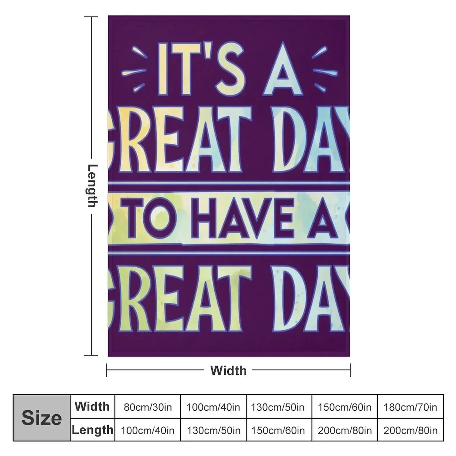 It's A Great Day To Have A Great Day Throw Blanket couch cozy soft plush fuzzy picnic outdoor blanket