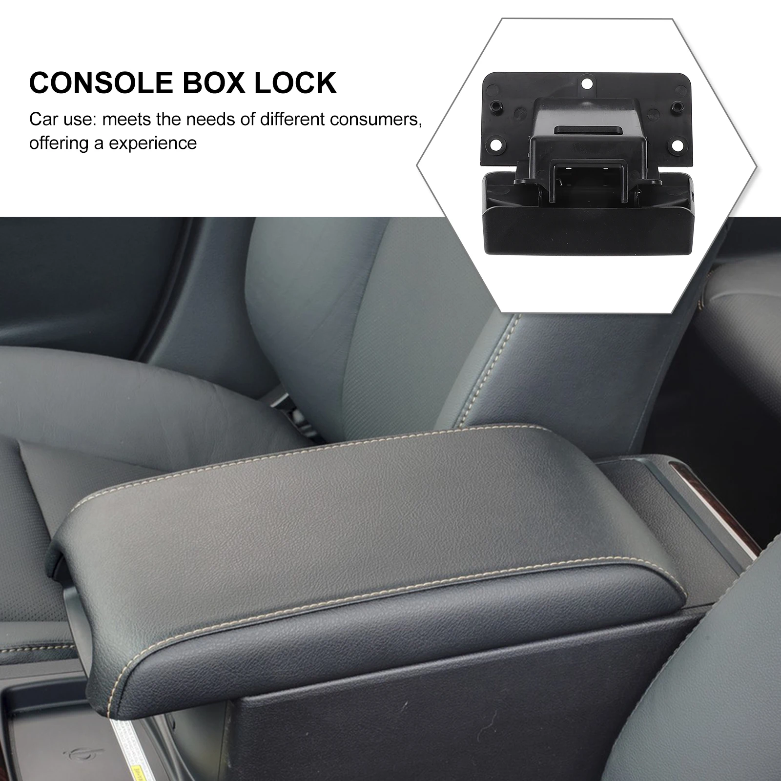 

Car Armrest Console Latch Lock Box Replacement Stylish ABS Material Easy Installation Durability Storage Center Lid Hook
