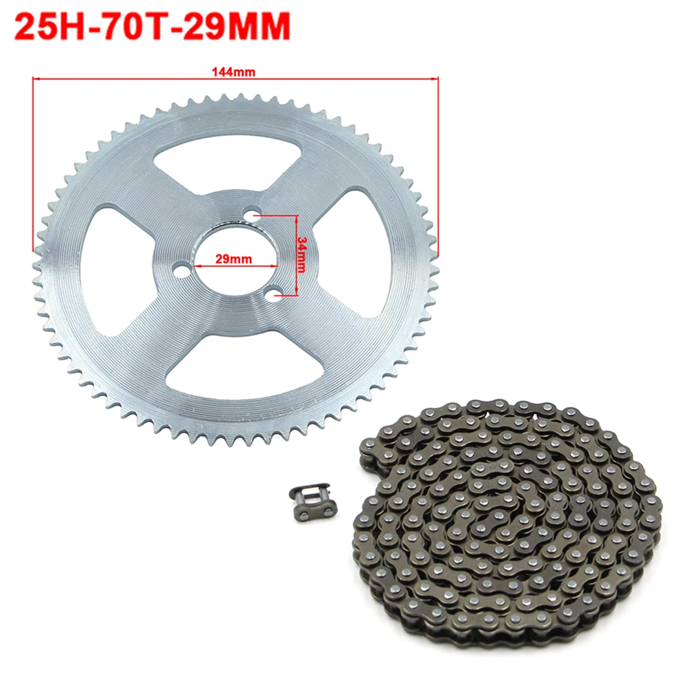 25H 47/55/65/70/80/92T Kettenrad hinten, 132 Glieder, Kettenkit für 43cc 47cc 49cc Elektro-Mini-Moto ATV Quad Dirt Pocket Bike Scooter