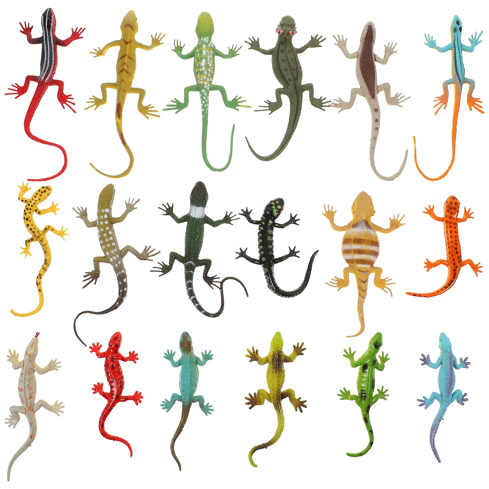 

18 Pcs Mini Lizard Toy Child Reptile Plastic Figurine Realistic Simulation Models