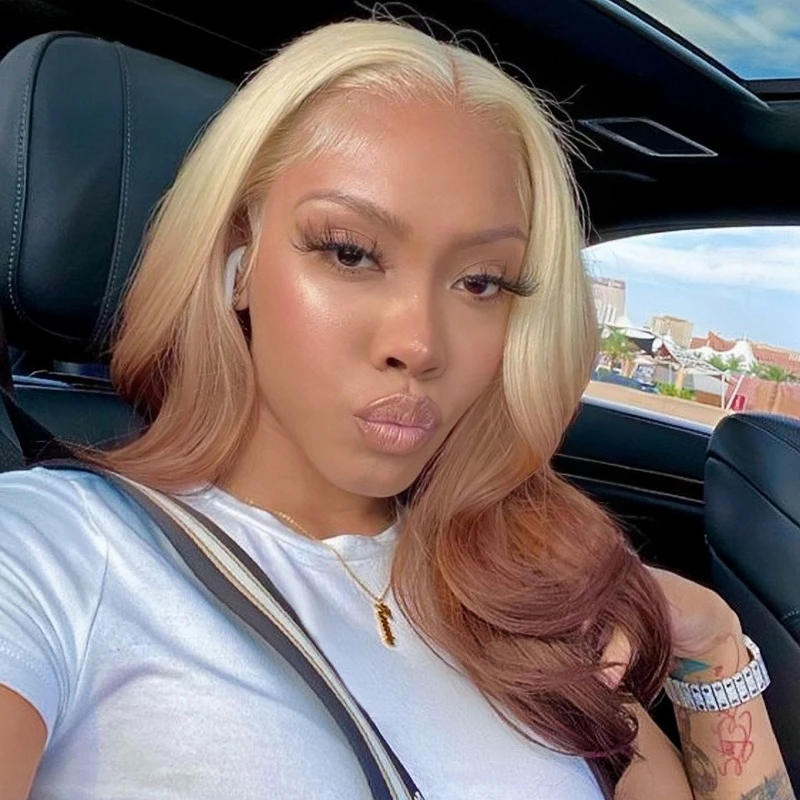 

613 Коричневый парик с объемной волной и кружевом спереди Ombre | 13x4 кружевные фронтальные бразильские волосы девственницы | Парик из натуральных волос плотности 180% для женщин