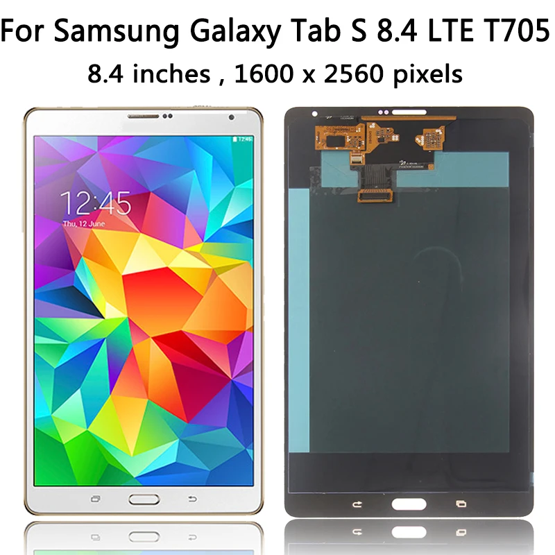 Pantalla LCD AMOLED para Samsung Tab S 8,4, SM-T705, T705, T700, con Marco, montaje Digital de repuesto