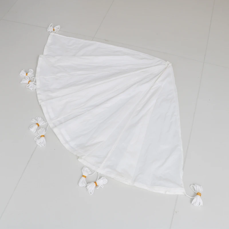

1PC White Round Parachute Diameter 1.4/2.2 Meters Parachutes Cloth DIY Display Props for Outdoor Activity Photography Decoration