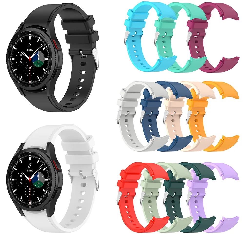 

Original Silicone Watchband For Samsung Galaxy Watch 4 Classic 46mm 42MM/ Watch4 44MM 40MM band Strap Wristband Bracelet belt