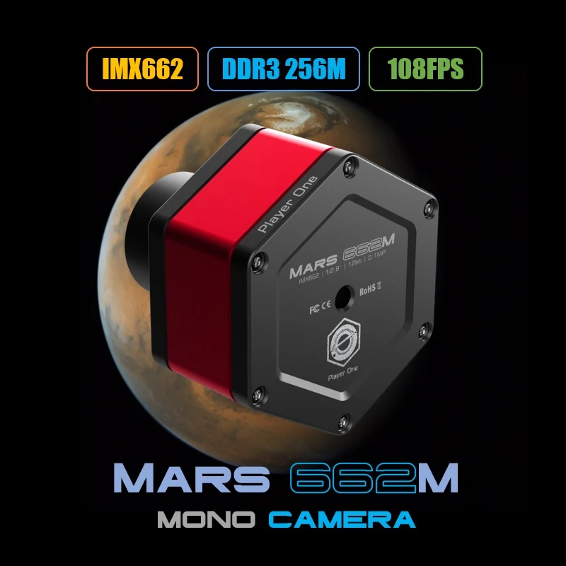 Player One Mars 662M USB3.0 Mono Planetary Camera IMX662 Astronomical Photography
