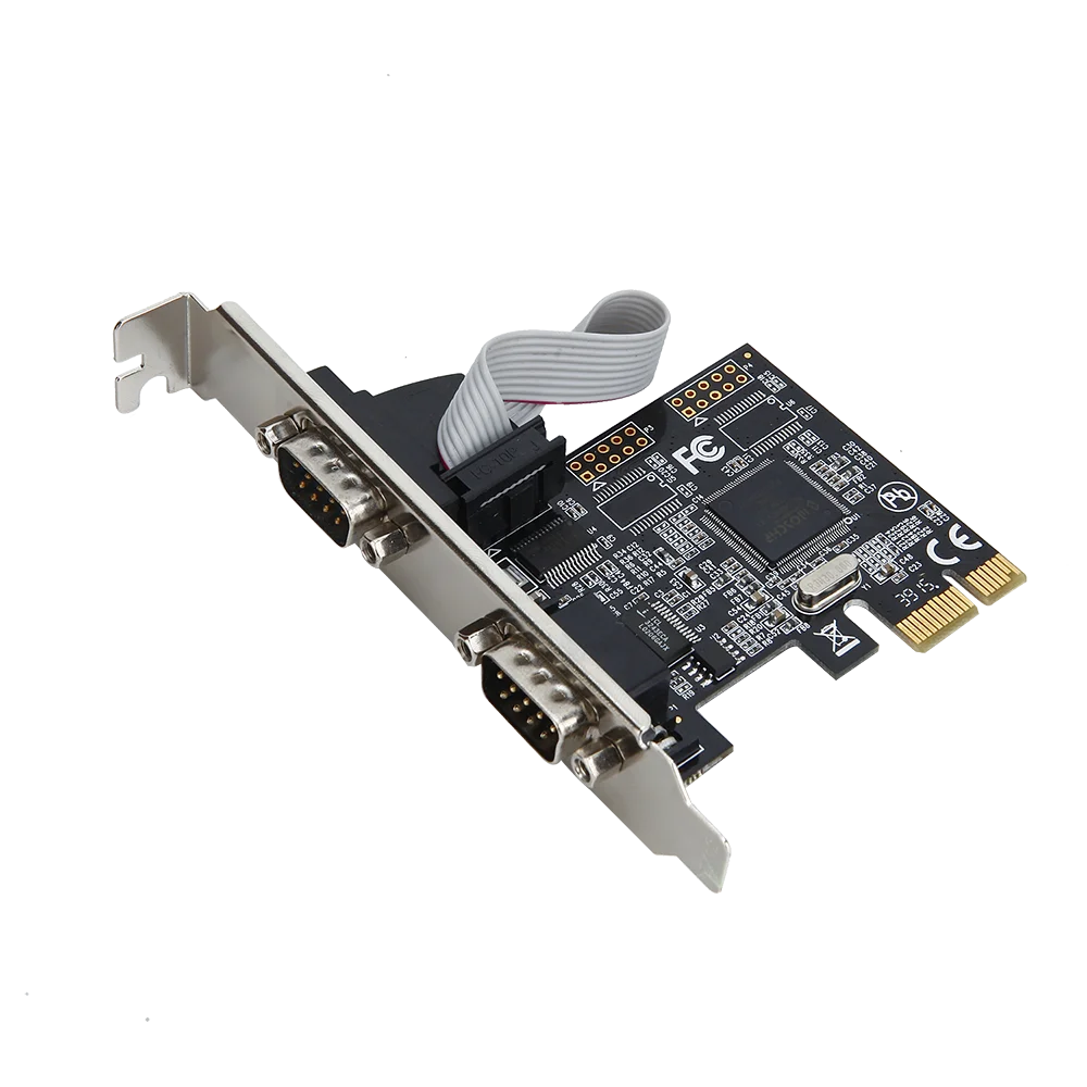 15 PCS DIEWU PCIE1x para 2 portas seriais Placa de expansão Serial RS232 Pcie Card