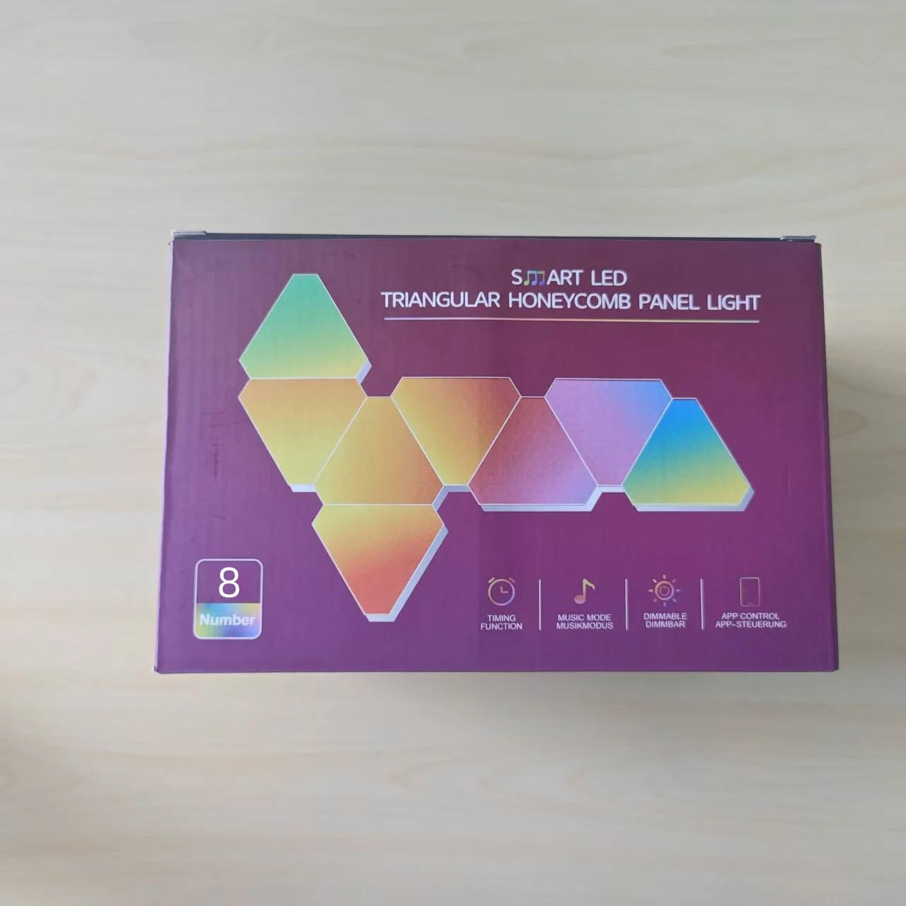 Esports Atmosphere Light Wall Light Intelligent Strange Board Pickup Rhythm Music Quantum Triangle Light Multiple Combinations