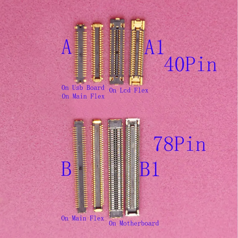 1-5Pcs Lcd Display Screen Usb Charger FPC Connector Plug For Samsung Galaxy A31 A315F A40 A405 A70 A705F A80 A805F A90 78 40 Pin