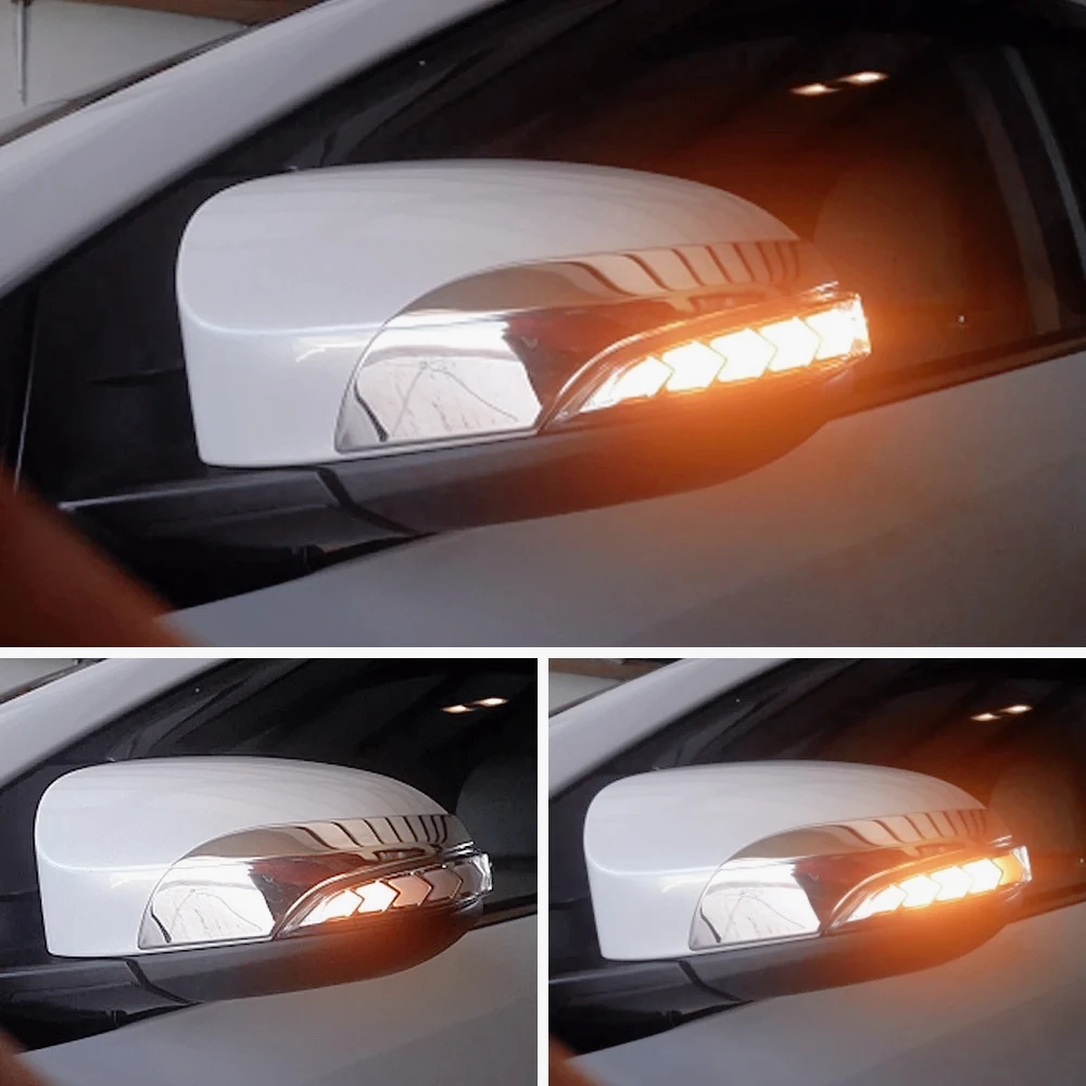ZZ-2pcs LED Dynamic Turn Signal Blinker Side Rear-View Mirror Indicator Light For Toyota Auris E180 2013-2018 4