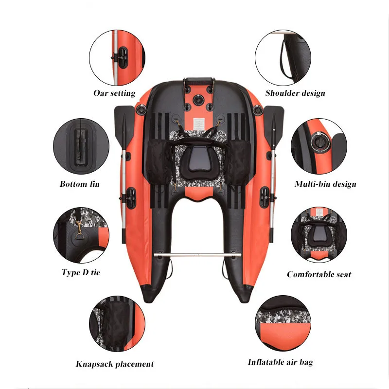 

Inflatable Floating Pvc Fishing Boat Single Board Sup Platform with Air Tube