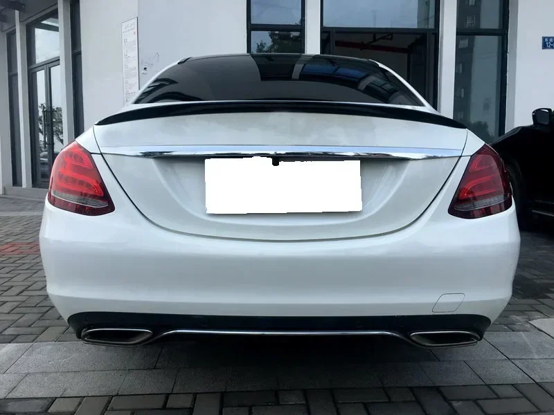 For Mercedes Benz W205 C-class 2014 2015 2016 2017 2018 2019 Rear Spoiler ABS Material Primer Color Car Tail Wing Decoration