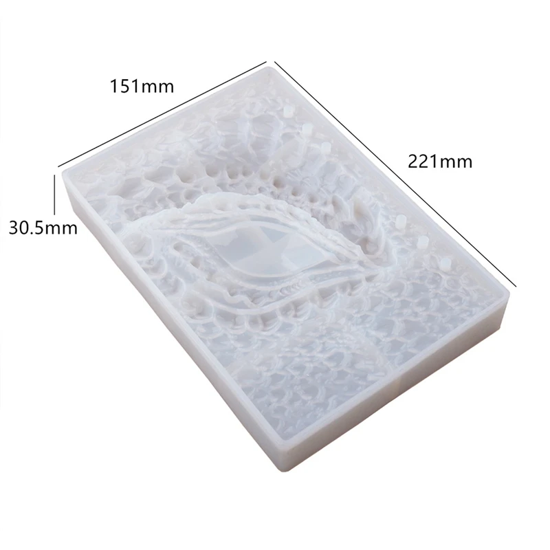 A98E-2 pezzi copertina del libro fai da te stampo in resina epossidica di cristallo drago occhio custodia per notebook specchio stampo in silicone