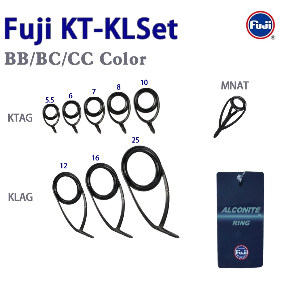 

Комплект направляющих колец Fuji KT KL из нержавеющей стали с алюминиевыми вставками для ремонта рыболовных удилищ, компоненты для легких и средних спиннинговых удилищ